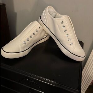 JustFab White Athletic Shoes